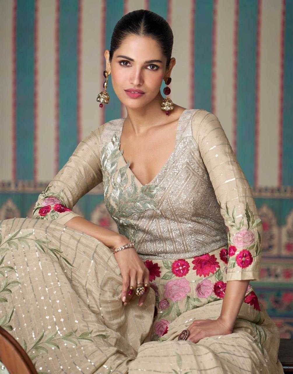 Chinon Silk DESIGNER-ETHNIC Gown - MYLUXURY LANE ENTERPRISE